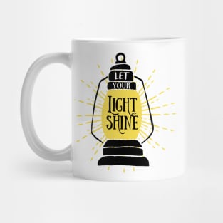 Let your light shine, lantern typography Mug
